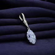 Marquise Shape 4.00 Carat Lab Created Moissanite Solitaire Charm Two Tone Pendant