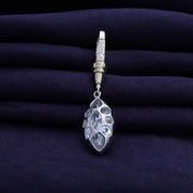 Marquise Shape 4.00 Carat Lab Created Moissanite Solitaire Charm Two Tone Pendant