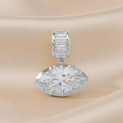 Solitaire Pendant Marquise and Baguette Lab Grown Diamond