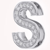 Initial Letter Pendant Round Cut Lab Grown Diamond