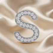 Initial Letter Pendant Round Cut Lab Grown Diamond