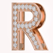 Initial Letter Pendant Round Cut Lab Grown Diamond