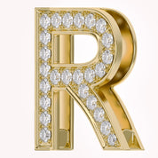 Initial Letter Pendant Round Cut Lab Grown Diamond