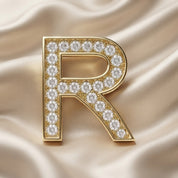 Initial Letter Pendant Round Cut Lab Grown Diamond