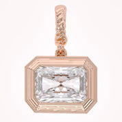 1.95 CTW Lab Grown Diamond Modern Radiant Charm Pendant