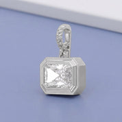 1.95 CTW Lab Grown Diamond Modern Radiant Charm Pendant