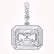 1.95 CTW Lab Grown Diamond Modern Radiant Charm Pendant