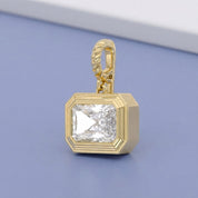 1.95 CTW Lab Grown Diamond Modern Radiant Charm Pendant