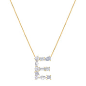 Initial Letter Pendant Multi Shape Lab Created Moissanite Diamond