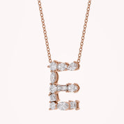 Initial Letter Pendant Necklace Multi Shape Lab Created Moissanite Diamond