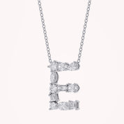 Initial Letter Pendant Necklace Multi Shape Lab Created Moissanite Diamond