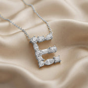 Initial Letter Pendant Necklace Multi Shape Lab Created Moissanite Diamond