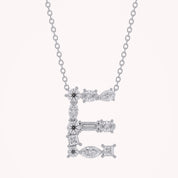 Initial Letter Pendant Necklace Multi Shape Lab Created Moissanite Diamond