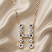 Initial Letter Pendant Necklace Multi Shape Lab Created Moissanite Diamond