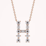 Initial Letter Pendant Necklace Multi Shape Lab Created Moissanite Diamond