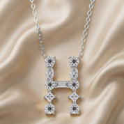 Initial Letter Pendant Necklace Multi Shape Lab Created Moissanite Diamond