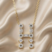 Initial Letter Pendant Necklace Multi Shape Lab Created Moissanite Diamond