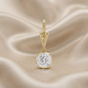 Cushion-Cut Dog Clip Bail Pendant | Lab-Grown Diamond