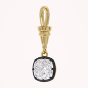Cushion-Cut Dog Clip Bail Pendant | Lab-Grown Diamond