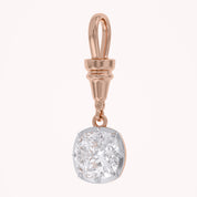 Cushion-Cut Dog Clip Bail Pendant | Lab-Grown Diamond