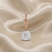 Cushion-Cut Dog Clip Bail Pendant | Lab-Grown Diamond