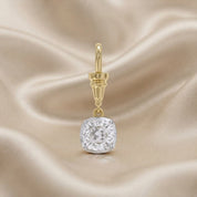 Cushion-Cut Dog Clip Bail Pendant | Lab-Grown Diamond