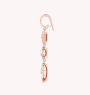 Three-Stone Lab Created Moissanite Drop Pendant