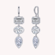 Three-Stone Lab Created Moissanite Drop Pendant