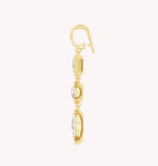 Three-Stone Lab Created Moissanite Drop Pendant
