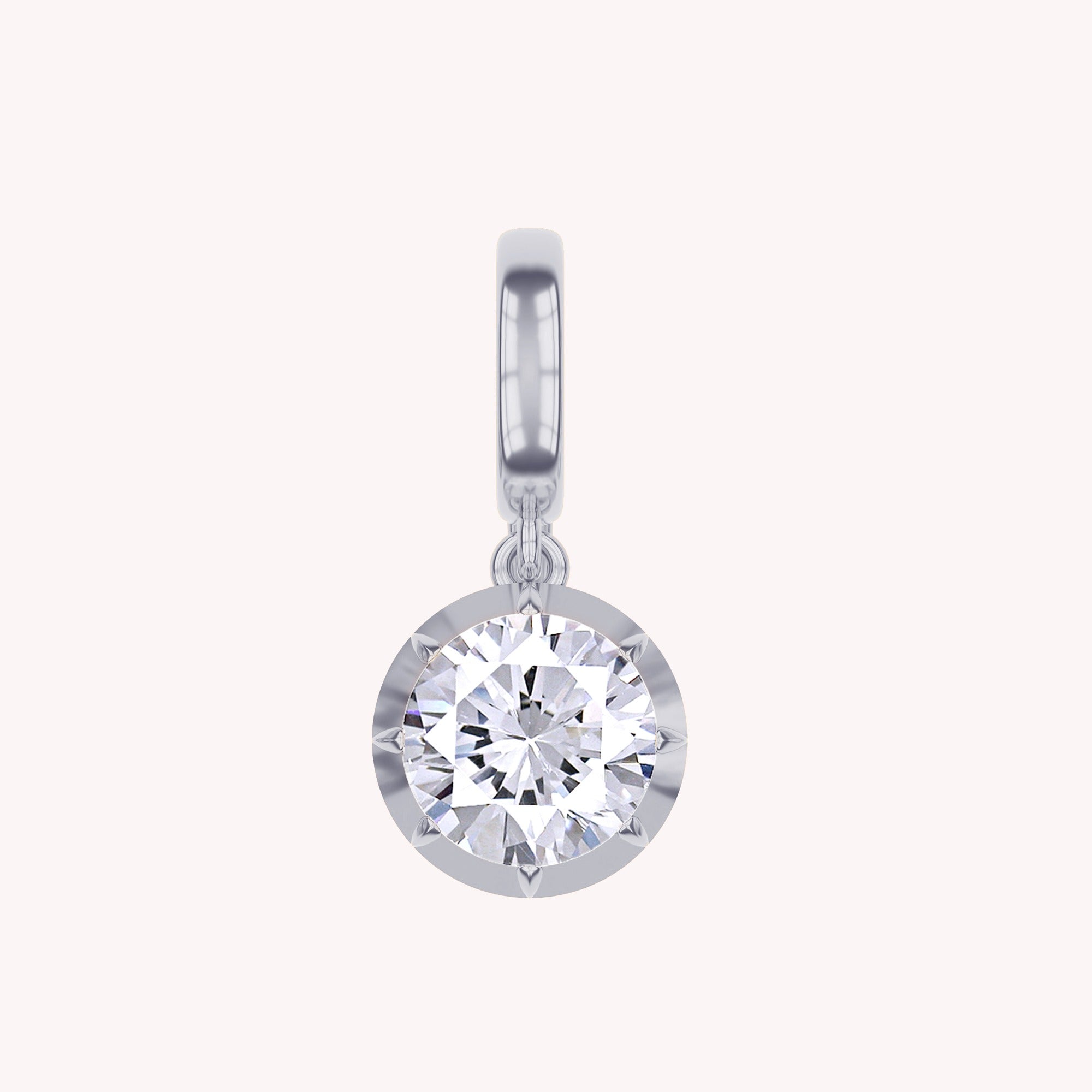 Multi Shape Lab Created Moissanite Solitaire Pendant