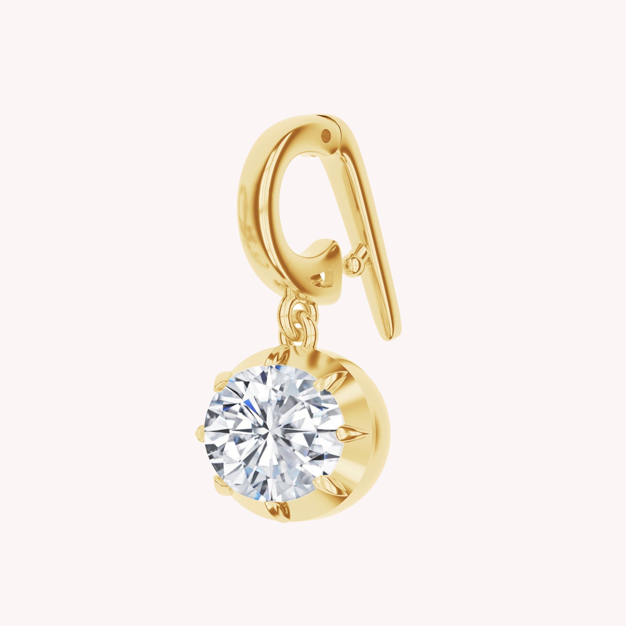 Multi Shape Lab Created Moissanite Solitaire Pendant