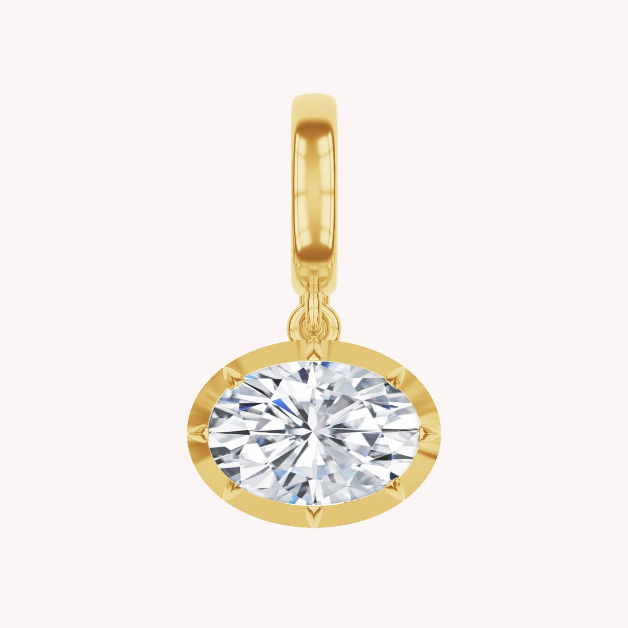 Multi Shape Lab Created Moissanite Solitaire Pendant