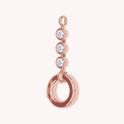 Three Stone Lab Created Moissanite Circle Pendant