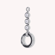 Three Stone Lab Created Moissanite Circle Pendant