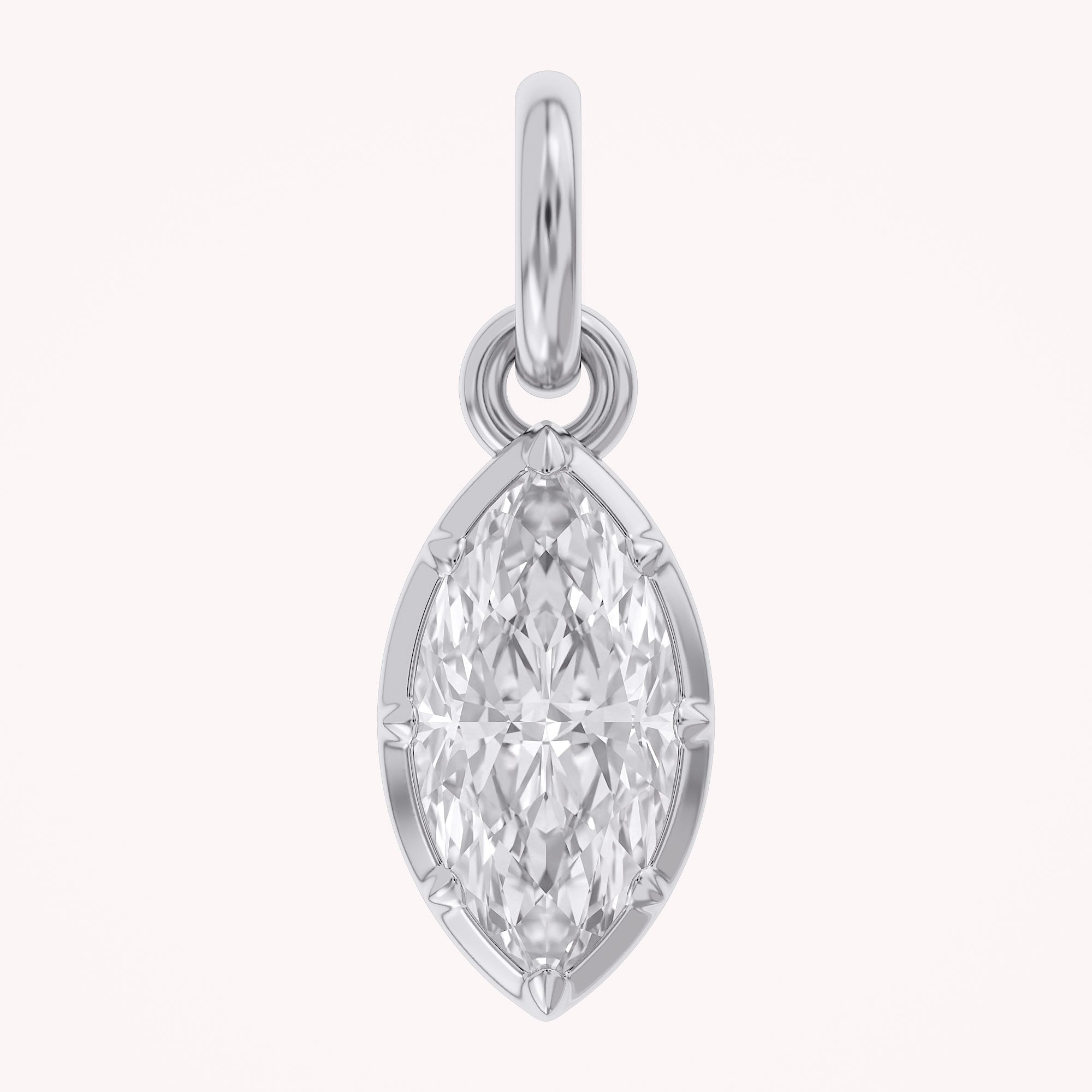 Marquise-Cut Solitaire Pendant | Lab-Grown Diamond