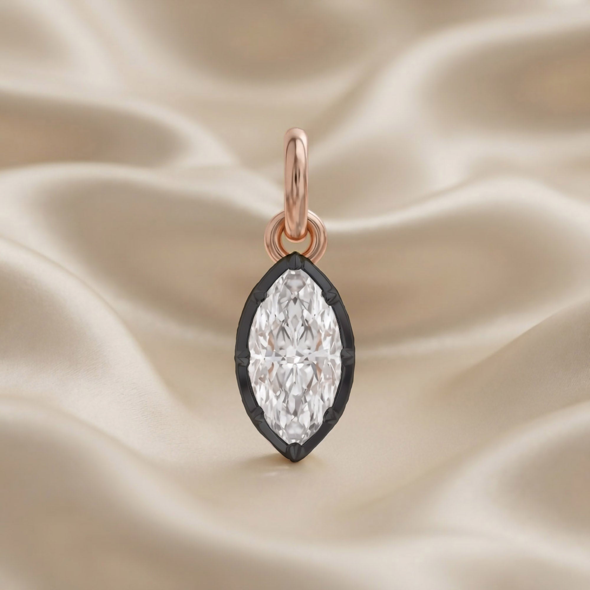 Marquise-Cut Solitaire Pendant | Lab-Grown Diamond