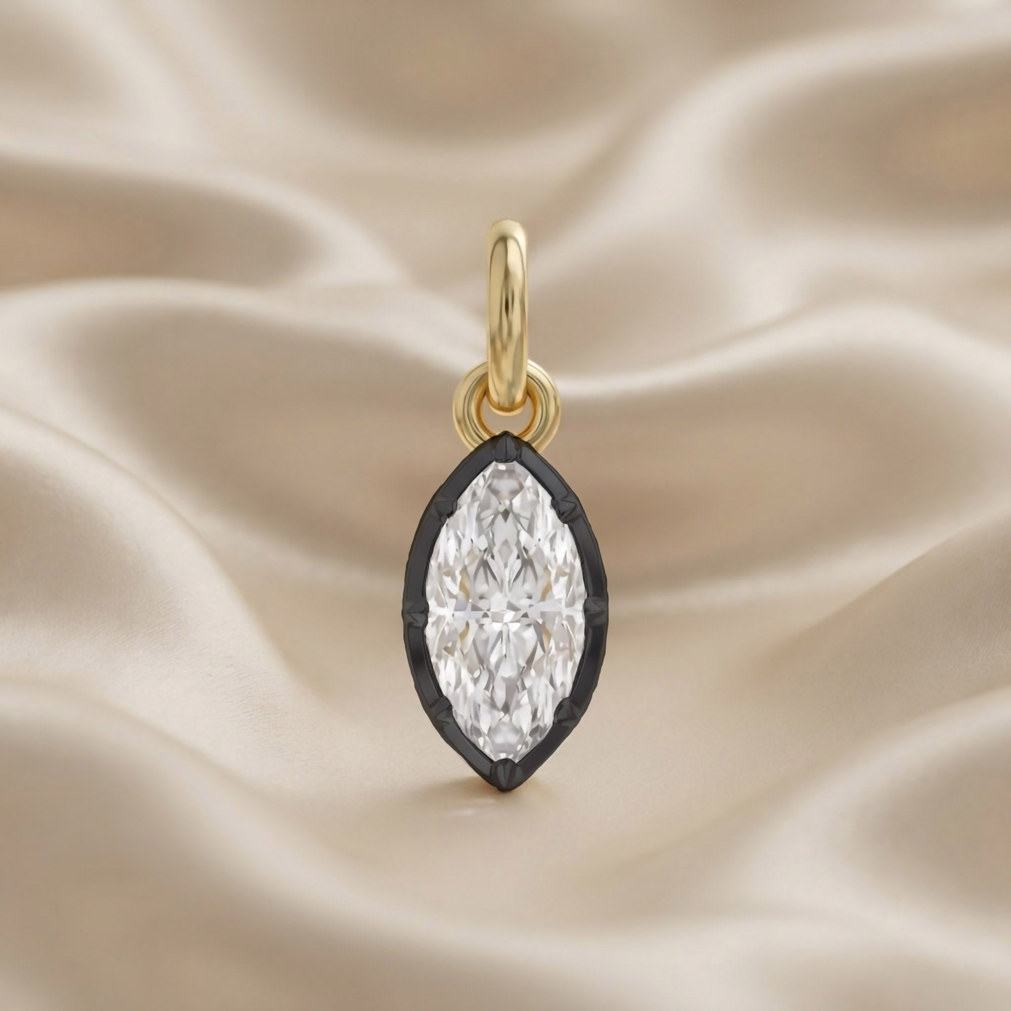 Marquise-Cut Solitaire Pendant | Lab-Grown Diamond