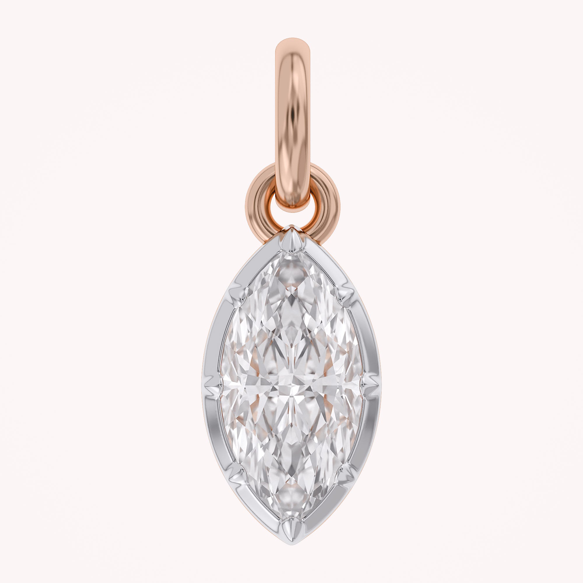 Marquise-Cut Solitaire Pendant | Lab-Grown Diamond