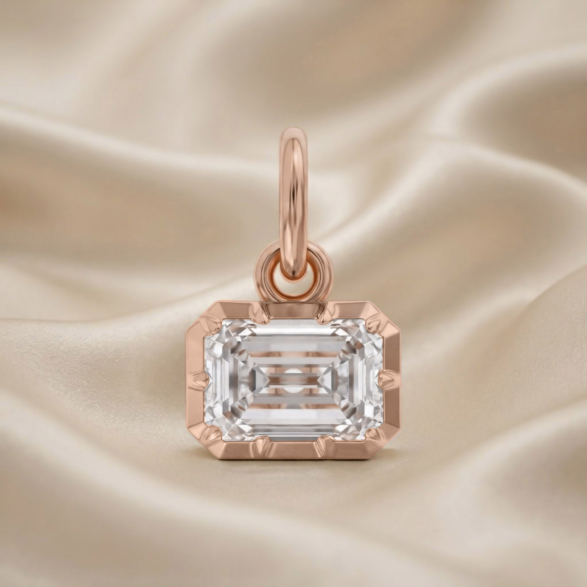 Emerald-Cut Solitaire Pendant | Lab-Grown Diamond