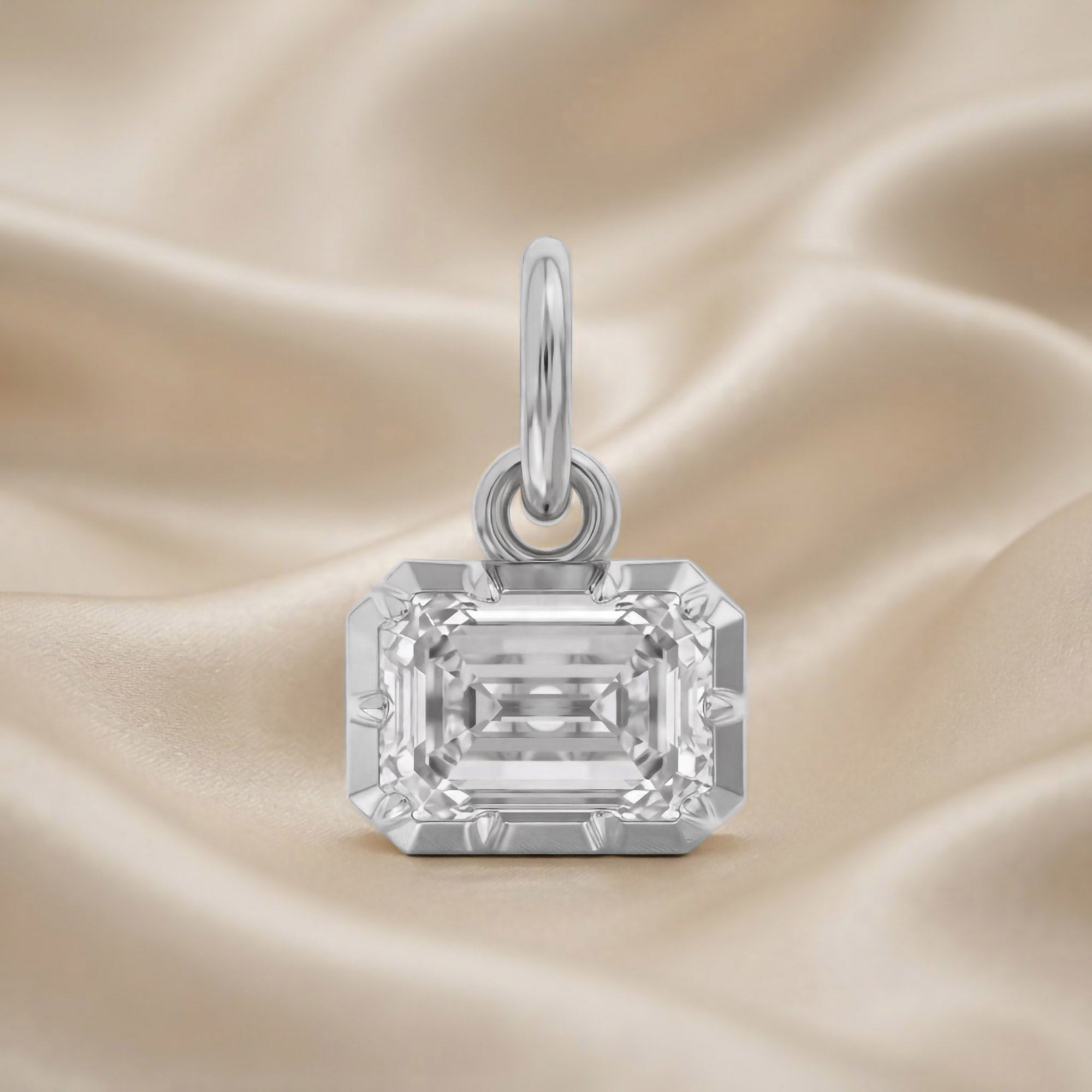 Emerald-Cut Solitaire Pendant | Lab-Grown Diamond