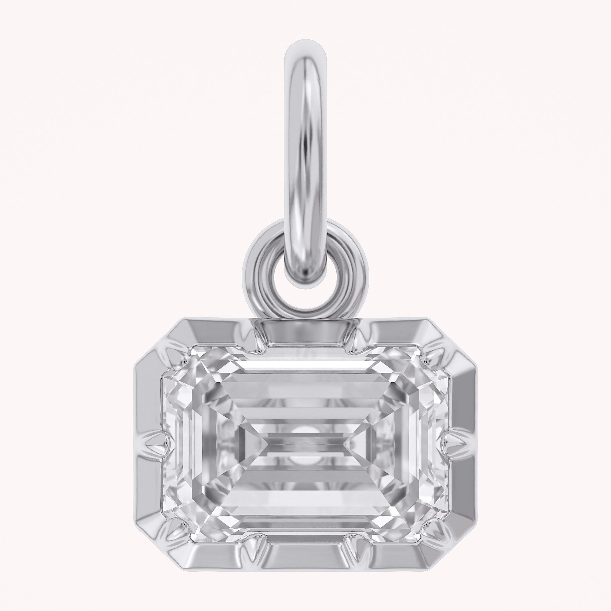 Emerald-Cut Solitaire Pendant | Lab-Grown Diamond