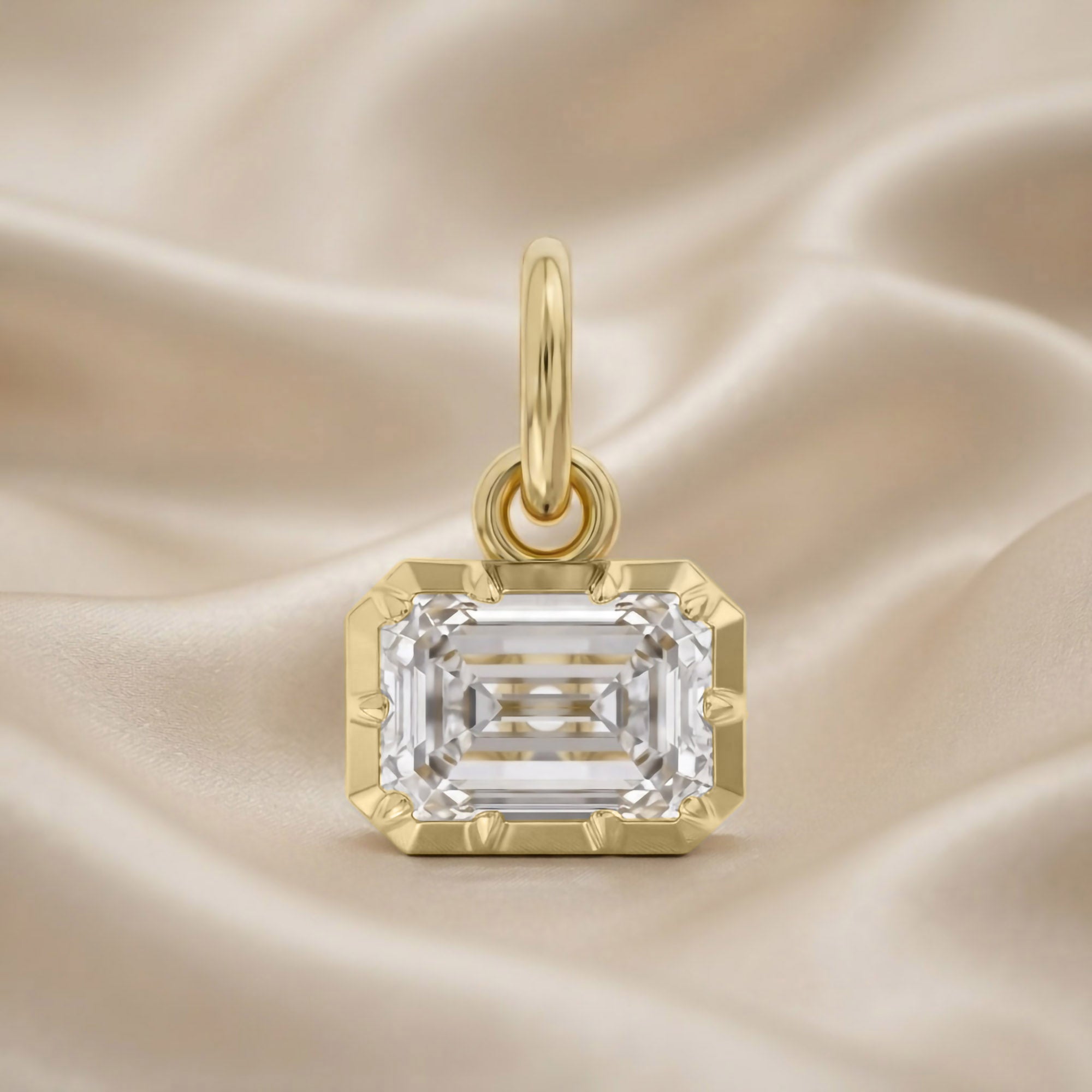 Emerald-Cut Solitaire Pendant | Lab-Grown Diamond