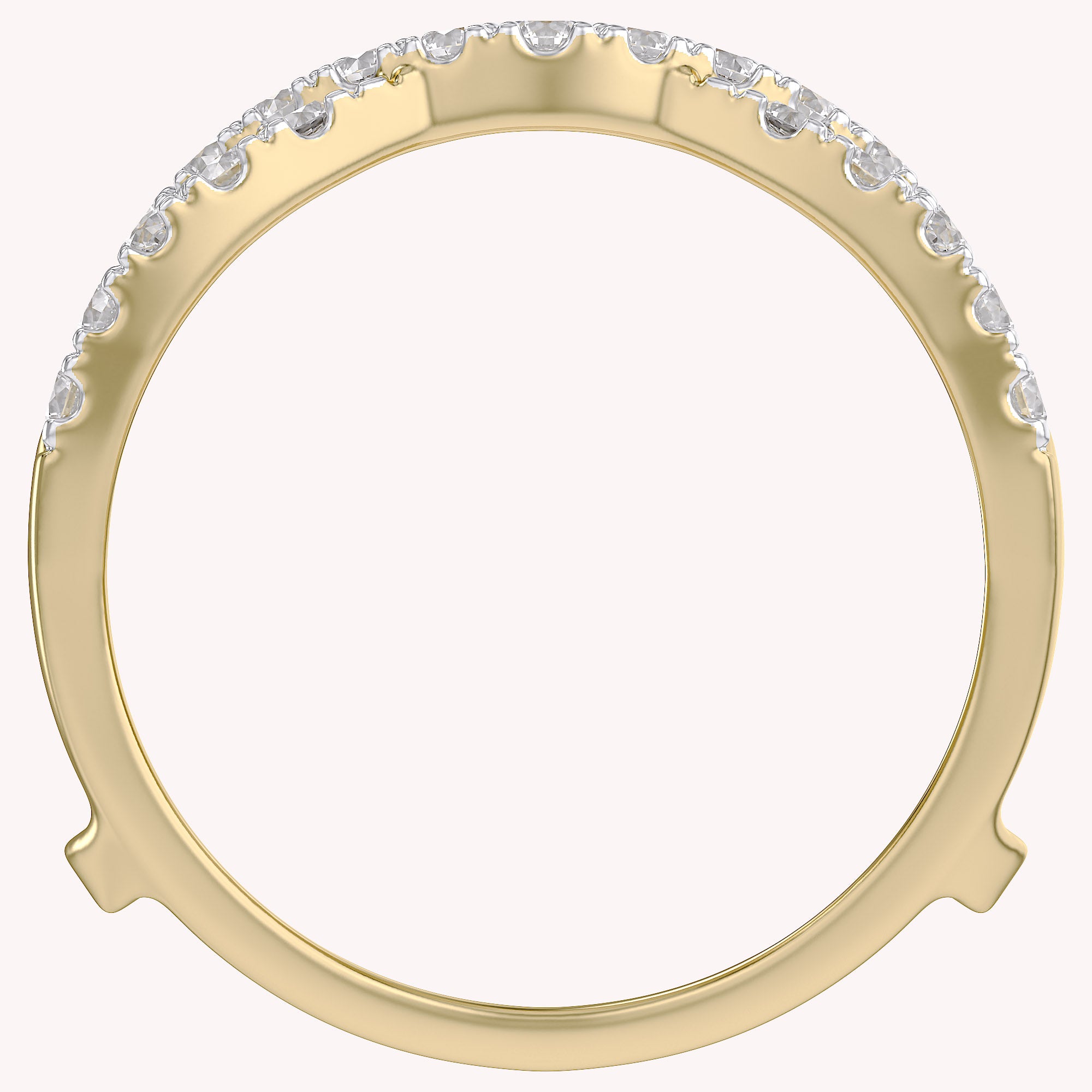Round Cut White Cubic Zirconia Double Infinity Wedding Ring Guard Enhancer in 925 Sterling Silver