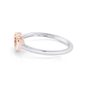 14K Gold Over Sterling Silver Open Heart Ring Gift For Her
