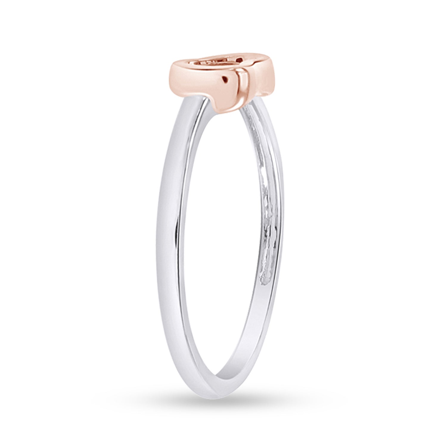 14K Gold Over Sterling Silver Open Heart Ring Gift For Her