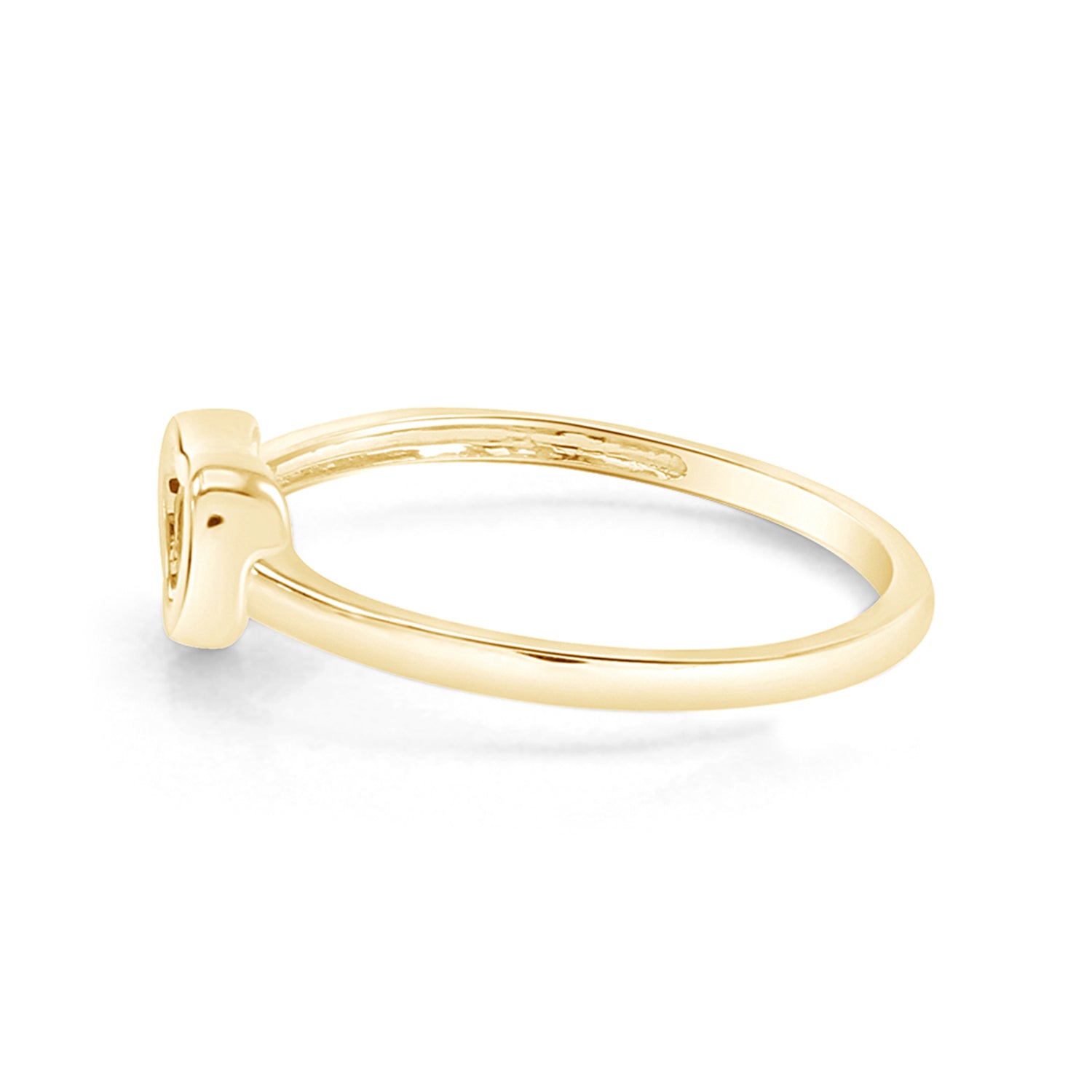 14K Gold Over Sterling Silver Open Heart Ring Gift For Her