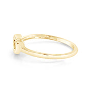14K Gold Over Sterling Silver Open Heart Ring Gift For Her