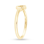 14K Gold Over Sterling Silver Open Heart Ring Gift For Her