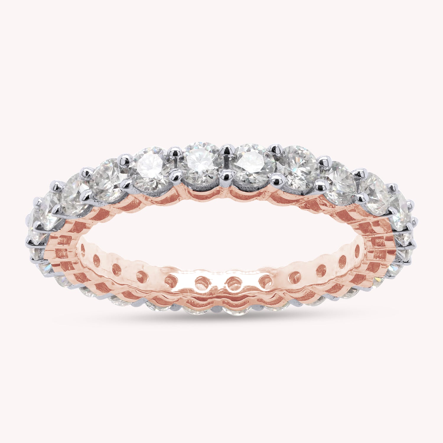 2.5MM Lab Created Moissanite Eternity Ring Band