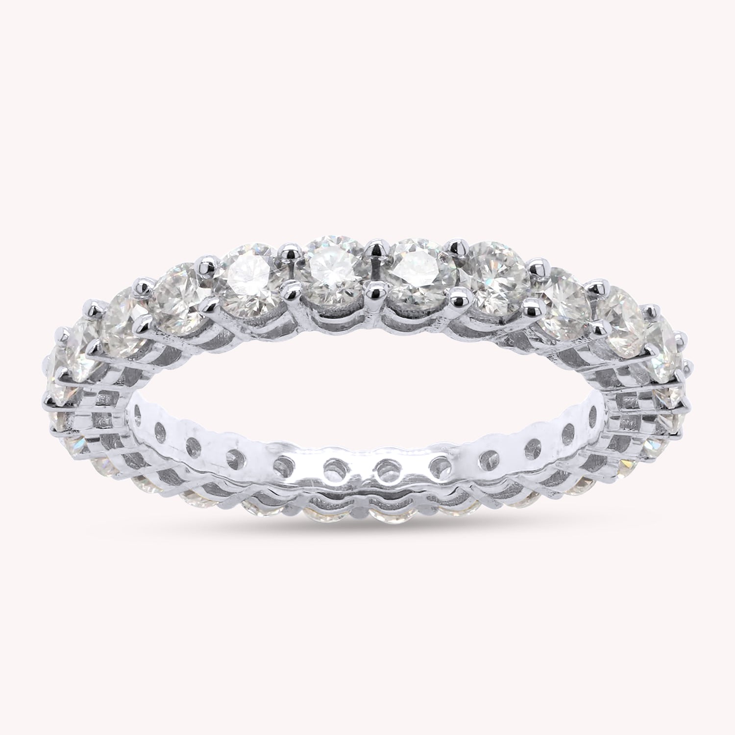 2.5MM Lab Created Moissanite Eternity Ring Band